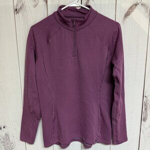 The North Face Women’s FlashDry ¼-Zip Top Large Purple EUC